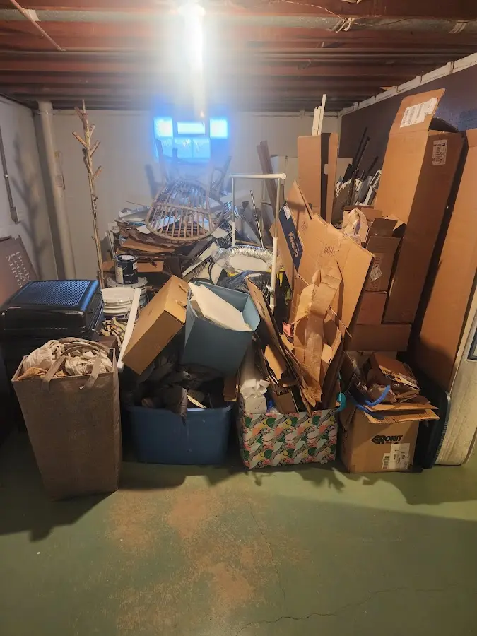 Roll-off dumpster container at job site for 20 Yard Dumpster Rental in Milford Mill